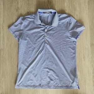 RLX Ralph Lauren Polo Classic Fit Striped Blue White Short Sleeve Women's M